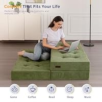 MAXYOYO 6" Folding Sofa Bed for Floor, Tufted Tri-Fold Floor Mattress — image 9