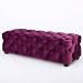 Christopher Knight Home 298422 Provence Purple Tufted Velvet Fabric Rectangle Ottoman Bench