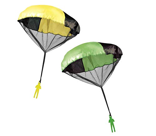 GÜNTHER FLUGSPIELE 1171 - Fallschirmspiel Parachute, ca. Ø 46 cm, Fallschirmspringer Spielzeug zum werfen, für Kinder ab 4 Jahren, mit Mini