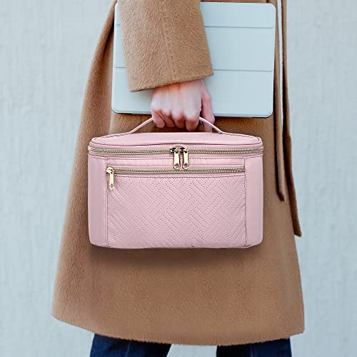 Fasrom Wearable Breast Pump Bag Compatible with Momcozy, Medela and Elvie Hands Free Pumps, Portable Carrying Case with Waterproof Mat for Working Moms Travel, Pink (Bag Only, Patent Design)