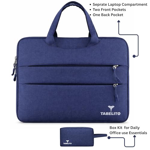 Image of Tabelito Basic 13.3 inch Laptop Bag Sleeve Cover with Box for HP /Dell /Accer /Apple /Asus /Ultrabook /Razer Laptops Etc.-Blue 13.3 INCH