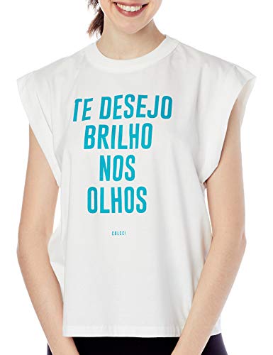 Camiseta Estampada, Colcci, Feminino, Off Shell, M