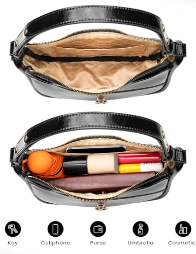 molshine Genuine Leather Shoulder Handbag, Designed Crescent Handbag, Armpit Bag Crossbody Bag for Women Lady Model DLK0031A4