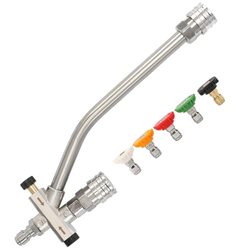 Tool Daily Foam Cannon Dual-Connector Accessory Pressure Washer Double Tip Attachment for Soap Cannon 5 Pressure Washer Sprayer Nozzles 1/4 Quick Connect