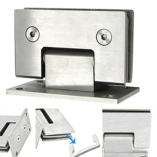 Charnière de porte en verre fixe à 90° bidirectionnelle pour douche