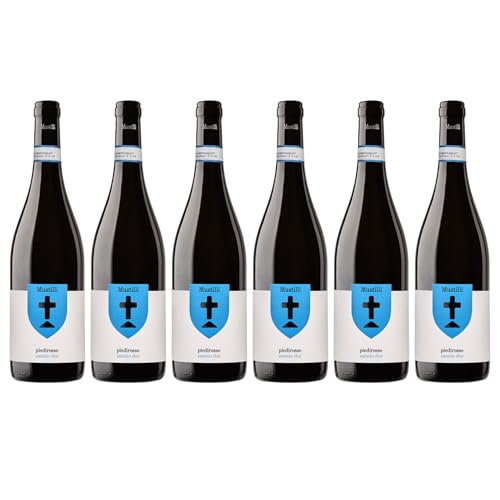 Mustilli | Piedirosso 2021 | Vino Rosso Aglianico del Sannio DOC | Confezione da 6 Bottiglie da 750ml