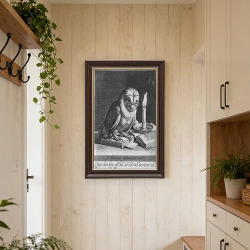 Impression sur toile Cornelis Bloemaert WCYB tableau chouette pour la décoration murale de bureau - 6