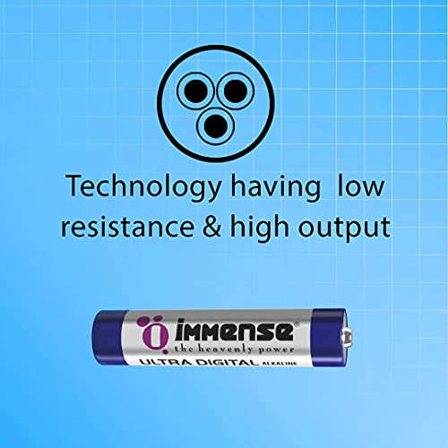 Image of Immense AAA Alkaline Battery | 1.5V Pencil Battery for TV Remote, Calculators, RC Toys & Small Office Devices | Non Rechargeable Battery (Pack of 40)
