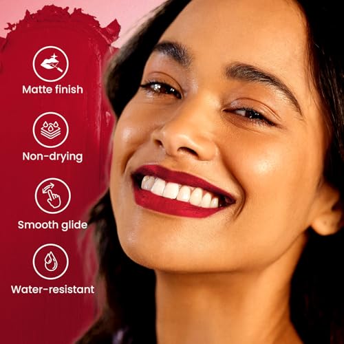 Image of Swiss Beauty Pure Matte Creamy Lipstick | Non-drying, Highly pigmented Lipstick | Shade- Hot Red, 3.8gm|