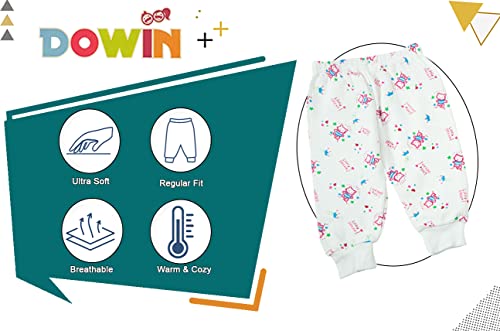 Image of Dowin Cotton Solid Pajama for Baby Girl & Baby Boy Bottom Soft Regular Fit |Printed (Cozy)