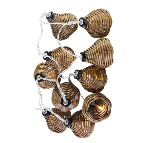 Guirlande lumineuse en rotin 10 LED WOONEKY féérique en PE