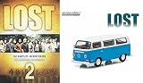 Dharma Initiative Set - Lost Season 2: The Expanded Edition DVD Set with Greenlight Volkswagen Lost Dharma Island Bus 1:64 Die-Cast Car Bundle