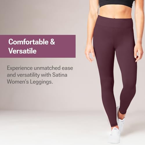 Image of SATINA High Waisted Leggings for Women - Comfortable and Stretchy in Versatile Sizes and Colors