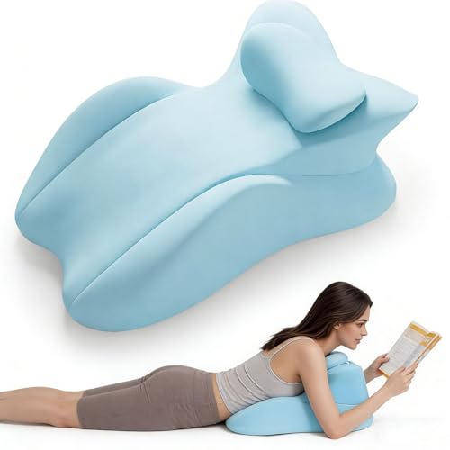 Xdalula Memory Foam Wedge Pillow - Prone Sleeping & Bed Reading Pillow, Ergonomic Support for Back Pain & Acid Reflux, Ideal for Sitting Up & Massage