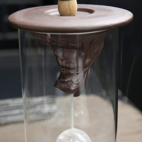 Jessie Led Incense Burner 7 Color Ball Dragon Waterfall Incense Holder Home Decor Aromatherapy Ornament Acrylic Cover #TOP1