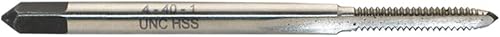 Miniatura 3 de Macho de rosca 4-40 UNC paso de 3 flautas, rosca de acero de alta velocidad que forma el grifo puntiagudo, mano derecha, acabado sin recubrimiento