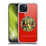 Head Case Designs Officially Licensed Cobra Kai Strike Logo Graphics Gel Case [Military Grade Protection] Compatible with Apple iPhone 15 Plus