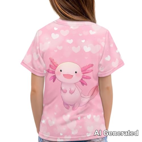 Image of Xhuibop Kids Tshirts Girls Boys 3-16 Years Summer Clothes for Teens Loose Fitting Tops