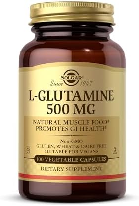 Solgar L-Glutamine 500 mg - 100 Vegetable Capsules - Natural Musc...