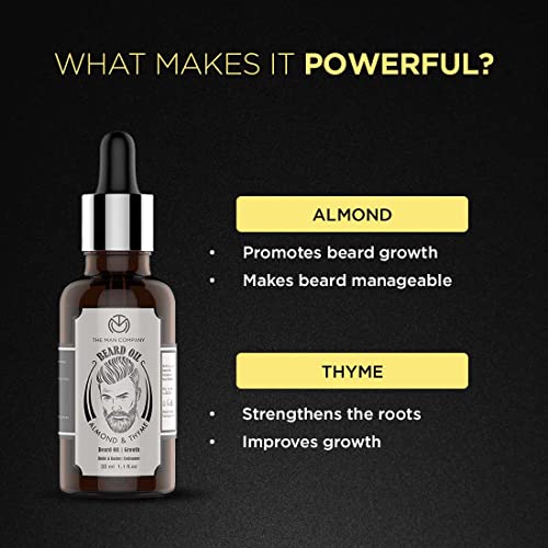 Image of The Man Company Beard Booster Duo | Derma Roller + Beard Oil (50 ml) | Activates Hair Follicles | Accelerates Beard Growth, Fuller & Thicker Beard | Improves Patchy Beard