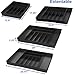 Simple Houseware Expandable Kitchen Drawer Flatware Organizer, Black – Adjustable Cutlery Tray with 9 Compartments for Utensils and Silverware