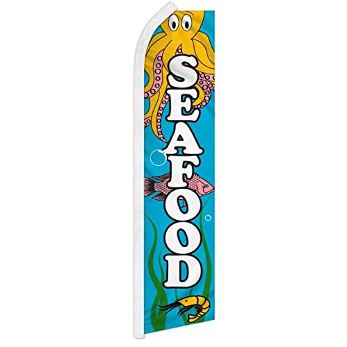 Seafood Swooper Feather Advertising Flag - Perfect For Food Trucks, Festivals, Restaurants #TOP20