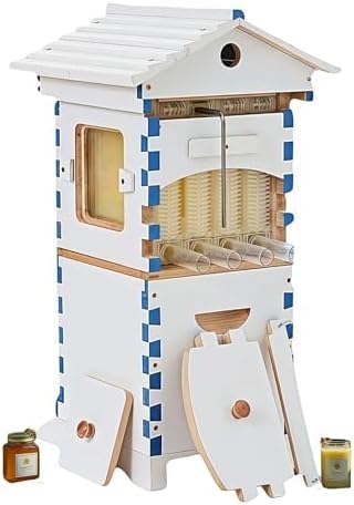 Kit Completo per lavvio di Un Alveare con Finestra di osservazione e beccuccio per Il Miele, in Legno di Cedro.