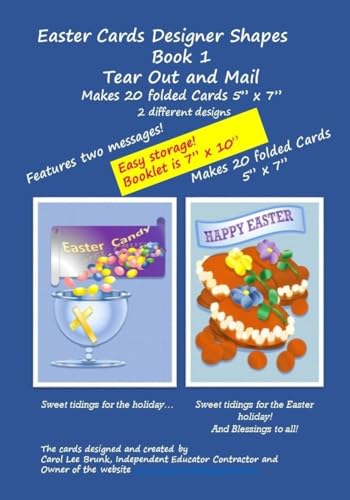 Easter Cards Designer Shapes Book 1 Tear Out & Mail: Easter Cards Designer Shapes Book 1 Tear Out & Mail
