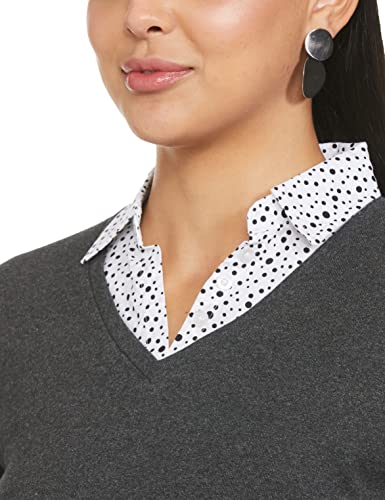 Image of Max Women Regular Fit Printed Layered Knit Top