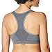 Jockey Women's Bras Zip Front Sports Bra, Grey, XL