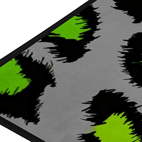 Tapis de cuisine léopard vert gris polyester antidérapant CHEHONG - 6