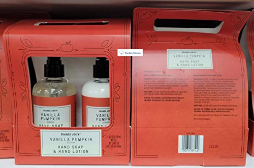 Trader Joe's Limit Edition Vanilla Pumpkin Scented Hand Soap & Hand Lotion 16.4Fl Oz 484Ml (Two Packs) #TOP1