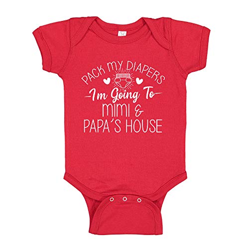 I'm Going to Mimi and Papa's House Baby Bodysuit One Piece Or Toddler Shirt Cute Grandma and Grandpa Gift