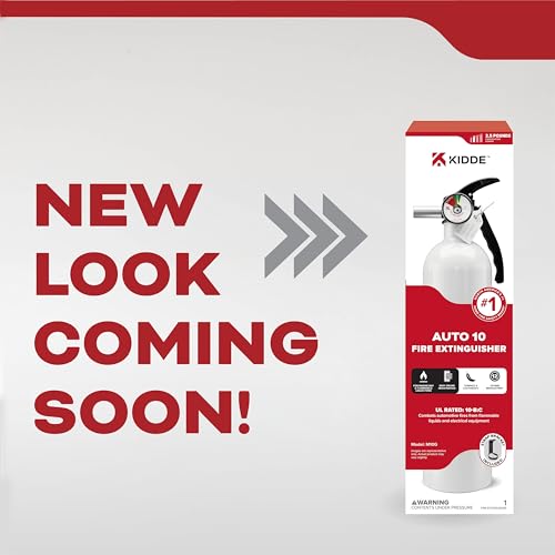 Kidde Auto Fire Extinguisher for Car & Truck, 10-B:C, 4 Lbs., Dry Chemical Extinguisher, Strap Bracket (Included)