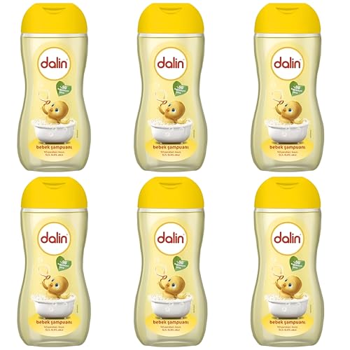 Image of Dalin Baby Shampoo Soap and Body Wash, Gentle Care for Hair and Skin, Hypoallergenic, Natural Formula for Sensitive Baby Skin, Tear-Free, 200ml, Pack of 6