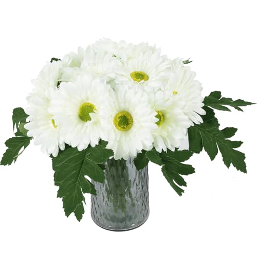 IPOPU White Artificial Gerbera Daisies