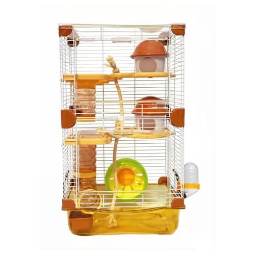 PETZHUBO Hamster Cage Small Animal Cage 3 Layers Transparent Cage Size：10.6"(W) X8.1(L) X18.3 (H) Suitable for Hamsters up to 3.5 inch in Length(Please Note This is Mini cage that for Mini Hamster)