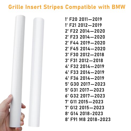 Image of Jaronx Compatible with BMW V Brace Cover, Front Grill Inserts V Bar Brace Trim Covers Compatible with BMW for 1'F20 F21 /2'F22 F23 /3'F30 F31 F34 /4'F32 F33 F36 /5' G30 G31 /6'G32 /7'G11 G12 /8'G14 (White)