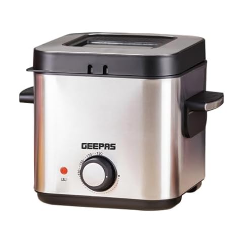Geepas 1.5L Stainless Steel Deep Fryer Cover