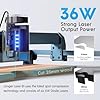 Longer Laser B1 30W Laser Engraver Cutter with Auto Air Assist, Working Speed Up to 600MM/S, Working Area 17.72x17.32 inch, DIY Laser Engraver for Wood and Metal, Paper, Acrylic, Glass, Leather