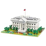 Geniteen Architecture White House Micro Building Blocks, 2021 PCS Creative Building Set World-Famous Architecture Landmark Building Kit Toys for Kids or Adult