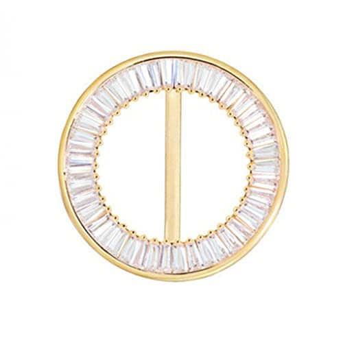 Broche ronde en cristal pour embellir vos cardigans et châles