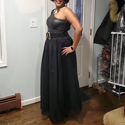 Lisong Women Floor Length Bowknot Tulle Party Evening Skirt 8 Us Black #TOP3