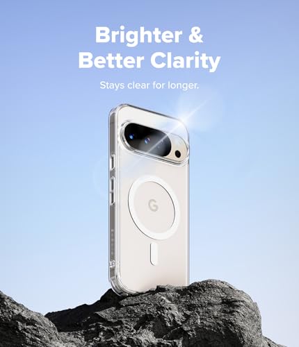 Image of Ringke Fusion Designed for Google Pixel 10 Pro XL Case [Compatible with MagSafe] [Scratch Resistant] Slim Transparent Protective Back Cover with Shockproof Bumper - Magnetic Clear