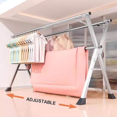 Étendoir à linge pliable qui ne s'envole pas grâce aux 20 crochets