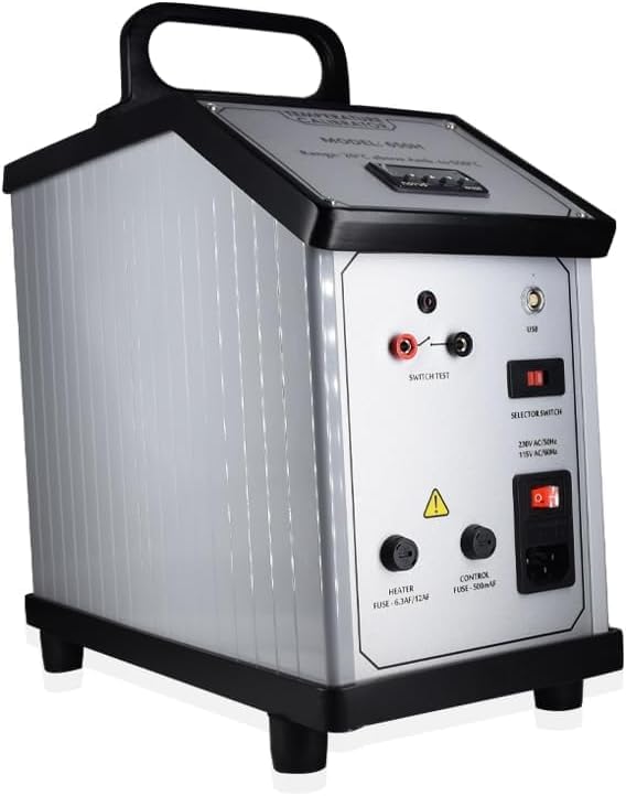 Dry Block High Temperature Calibrators (Range: 20°C to 650°C) with Thermocouples (T, J, K, N, R, S) for Calibration Labs,Thermal Plants | Temperature calibrator | Model: AI-DBC-02