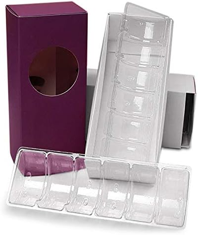 Paper Mart Macarons Plastic Inserts, 6 Cell Tray for Macaron Boxes, 2 Inches Wide, 100 Pack of Inserts