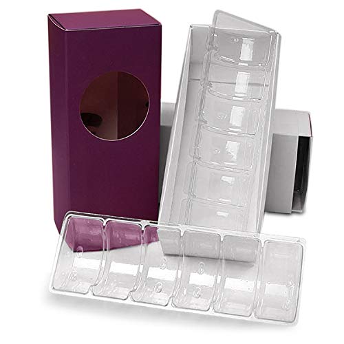 Paper Mart Macarons Plastic Inserts, 6 Cell Tray for Macaron Boxes, 2 Inches Wide, 100 Pack of Inserts