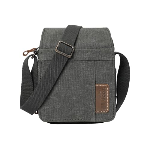 Troop London TRP0220 Classic Canvas Across Body Bag Verde