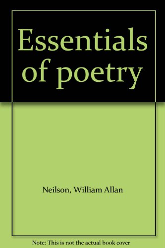 Essentials of poetry B000868IIM Book Cover